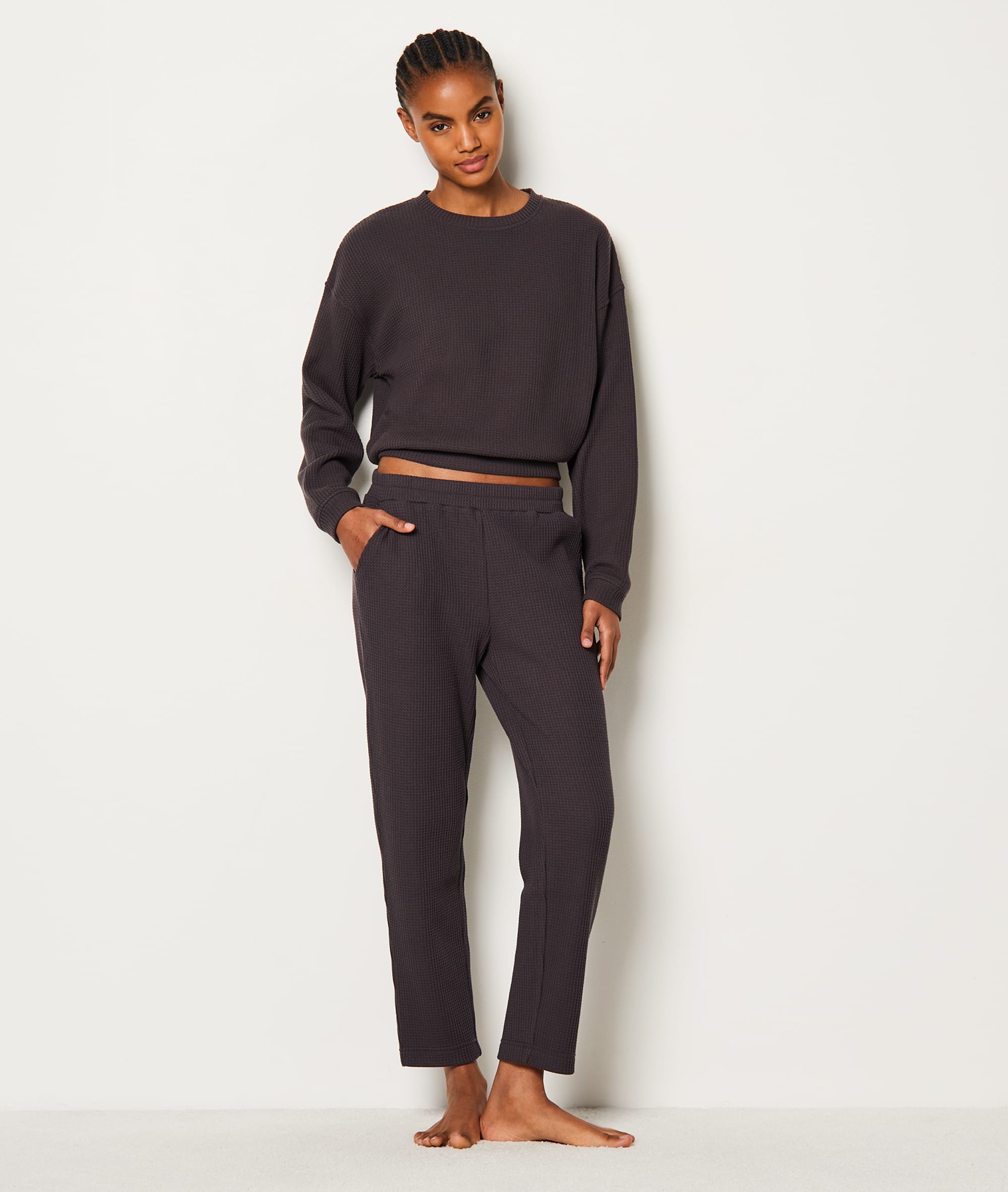 pantalon de pyjama gaufré