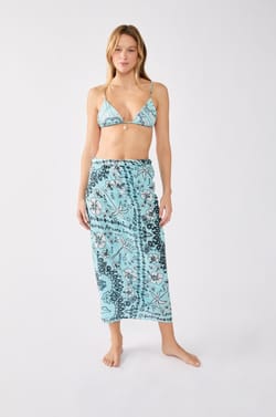 Paréo imprimé en coton;${refinementColor}