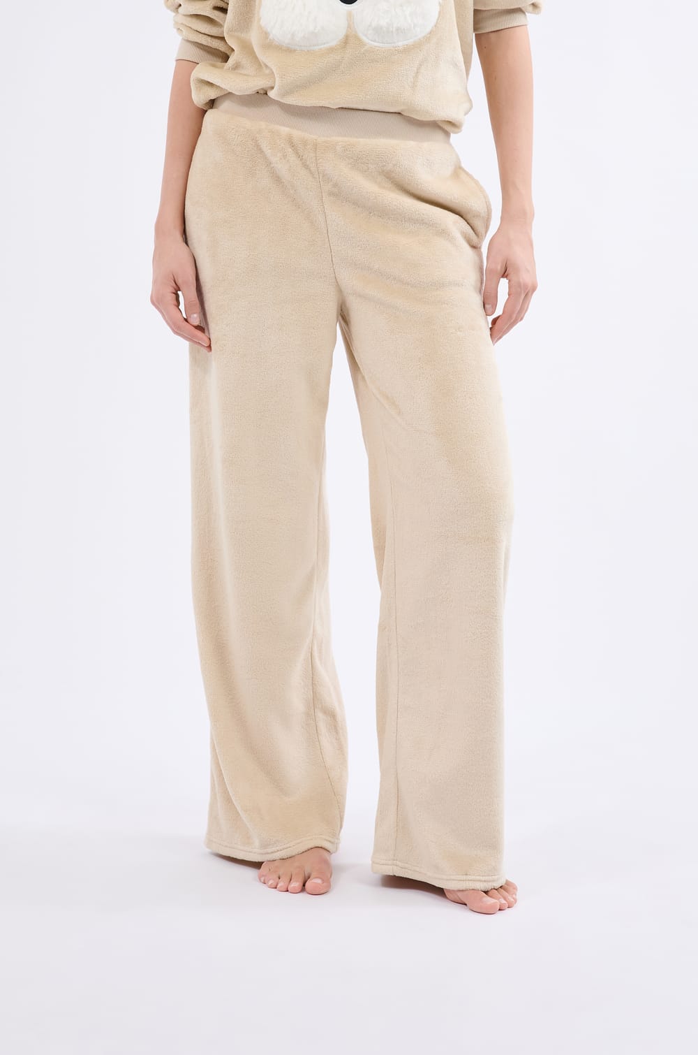 Velvet Effect Pyjama Trousers;${refinementColor}