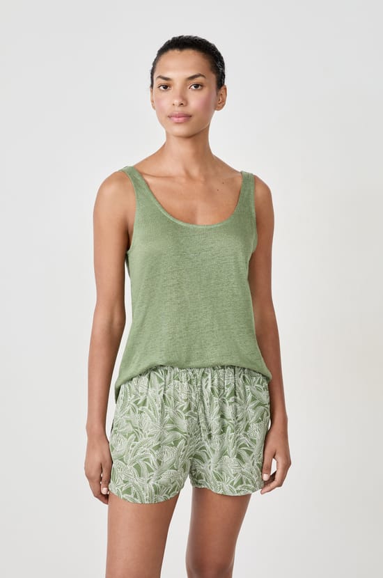 100% Linen Tank Top;${refinementColor}