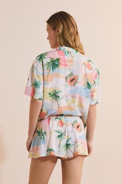 Short de pyjama &agrave; motifs;${refinementColor}
