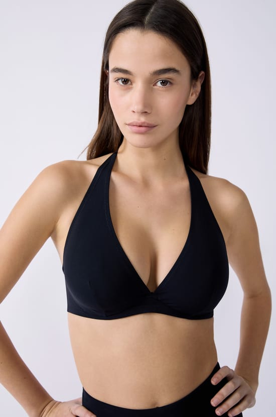 Underwired Triangle Bikini Top;${refinementColor}