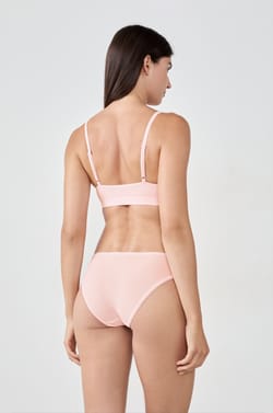 Soutien-gorge triangle en microfibre  avec pads amovibles;${refinementColor}