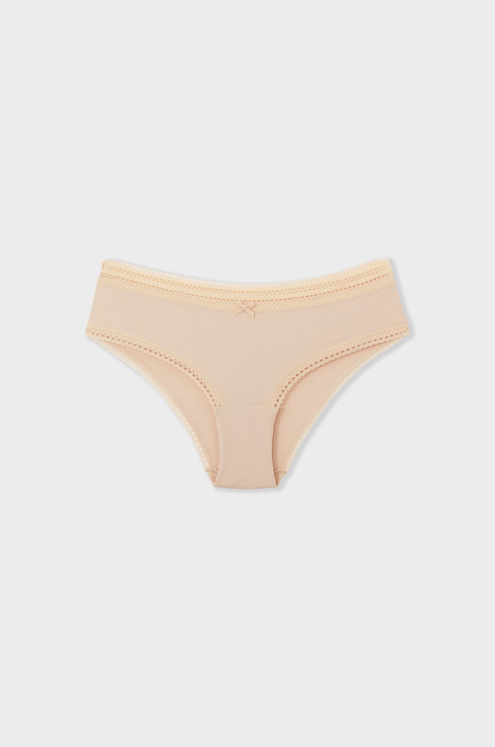 Boyshort in Microfiber with Lace Details;${refinementColor}