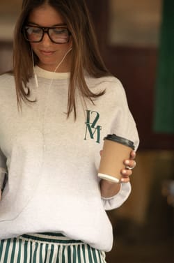 Baumwoll-Sweatshirt mit Message;${refinementColor}