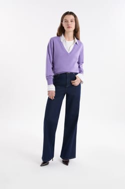 Straight-Leg Cotton Jeans;${refinementColor}