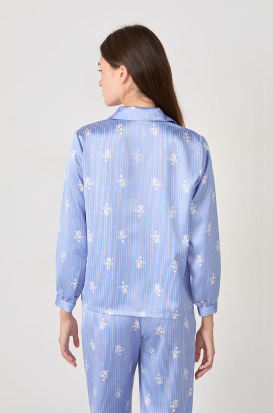 Satynowa koszula piżamowa z nadrukiem;${refinementColor}