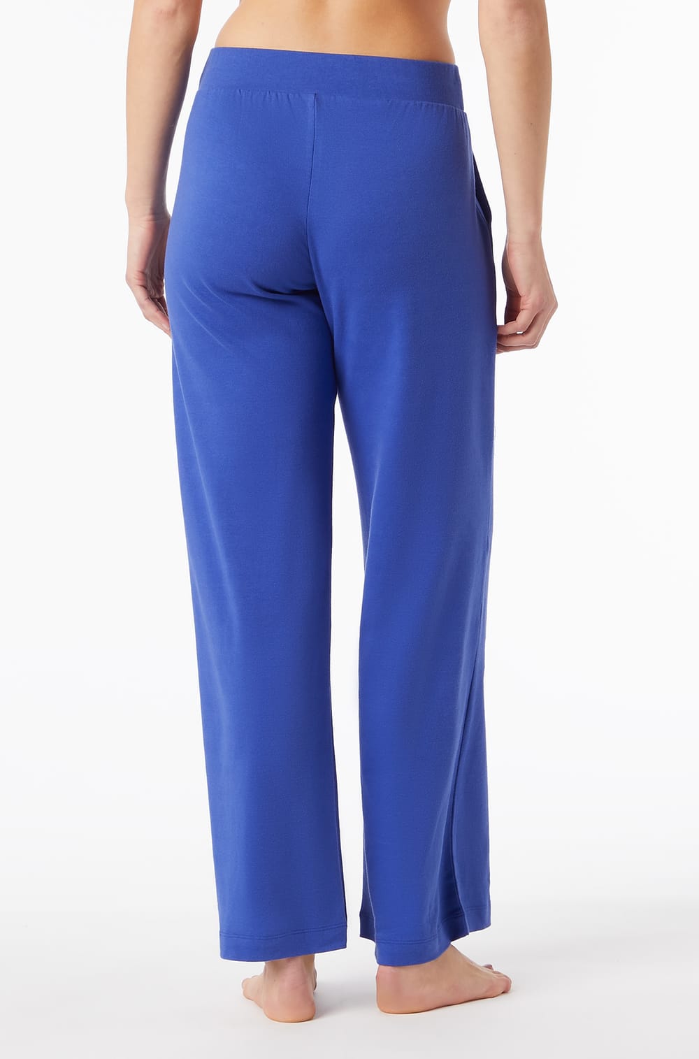 Pantalon de pyjama en coton bio rayures bleues et blanches - Sao-Bio