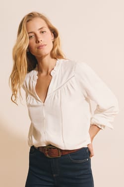Blouse avec broderie;${refinementColor}