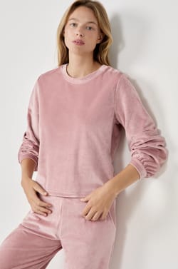 Sweat effet velours;${refinementColor}