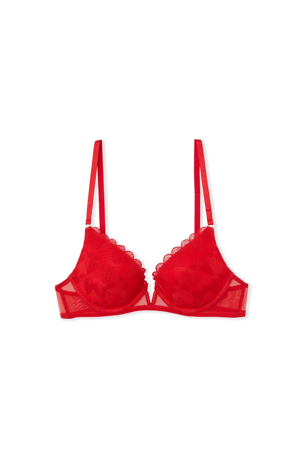 Sujetador N.2 - El push-up escote pronunciado con bordados de corazones;${refinementColor}