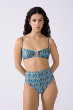 Sequined Bandeau Bikini Top;${refinementColor}