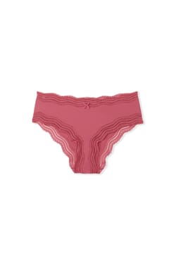 Boyshort with Lace Trim in Microfiber;${refinementColor}