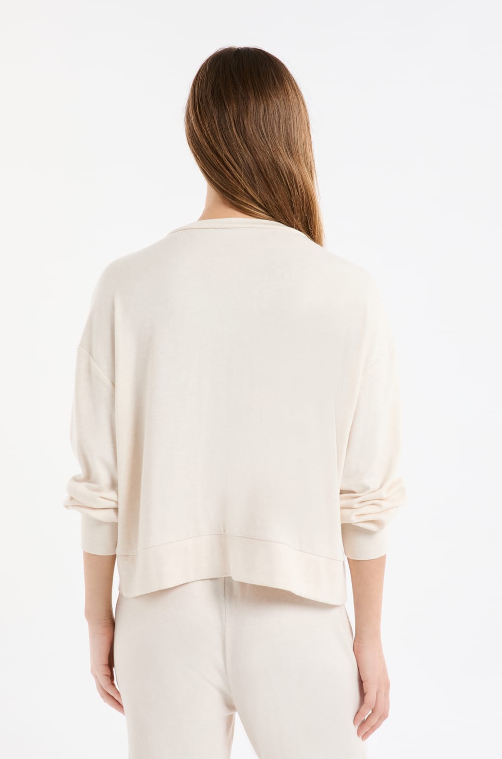 V-neck Pyjama Sweatshirt;${refinementColor}