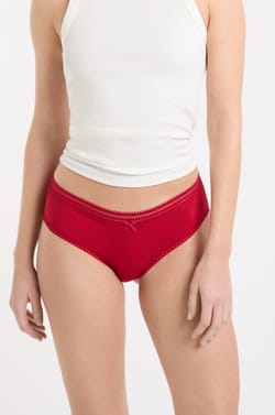 Microfibre Boyshort with Lace Details;${refinementColor}