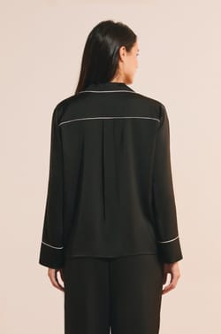 Chemise de pyjama satin&eacute;e;${refinementColor}
