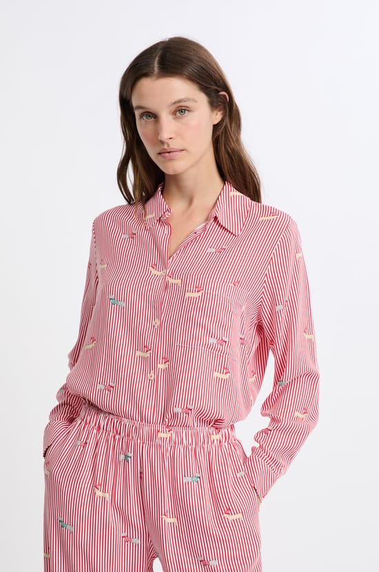 Chemise de pyjama à motifs;${refinementColor}