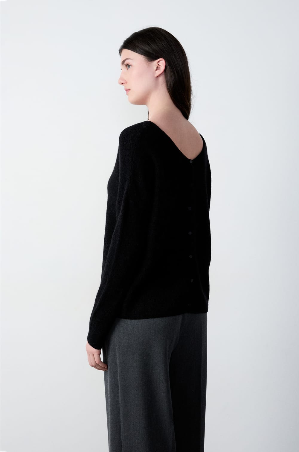 Button-Back Cardigan;${refinementColor}