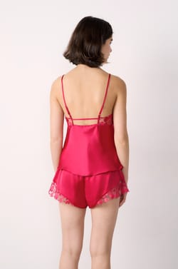 Satin Camisole With Lace Details;${refinementColor}