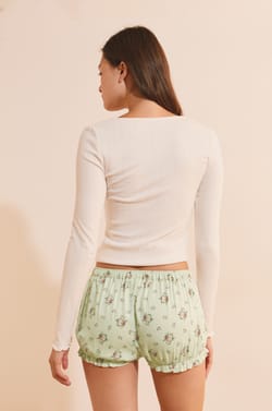Short bloomer &agrave; motif fleuri;${refinementColor}