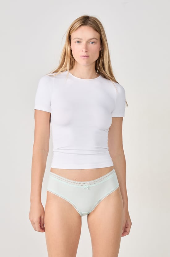 Microfibre Boyshort with Lace Details;${refinementColor}
