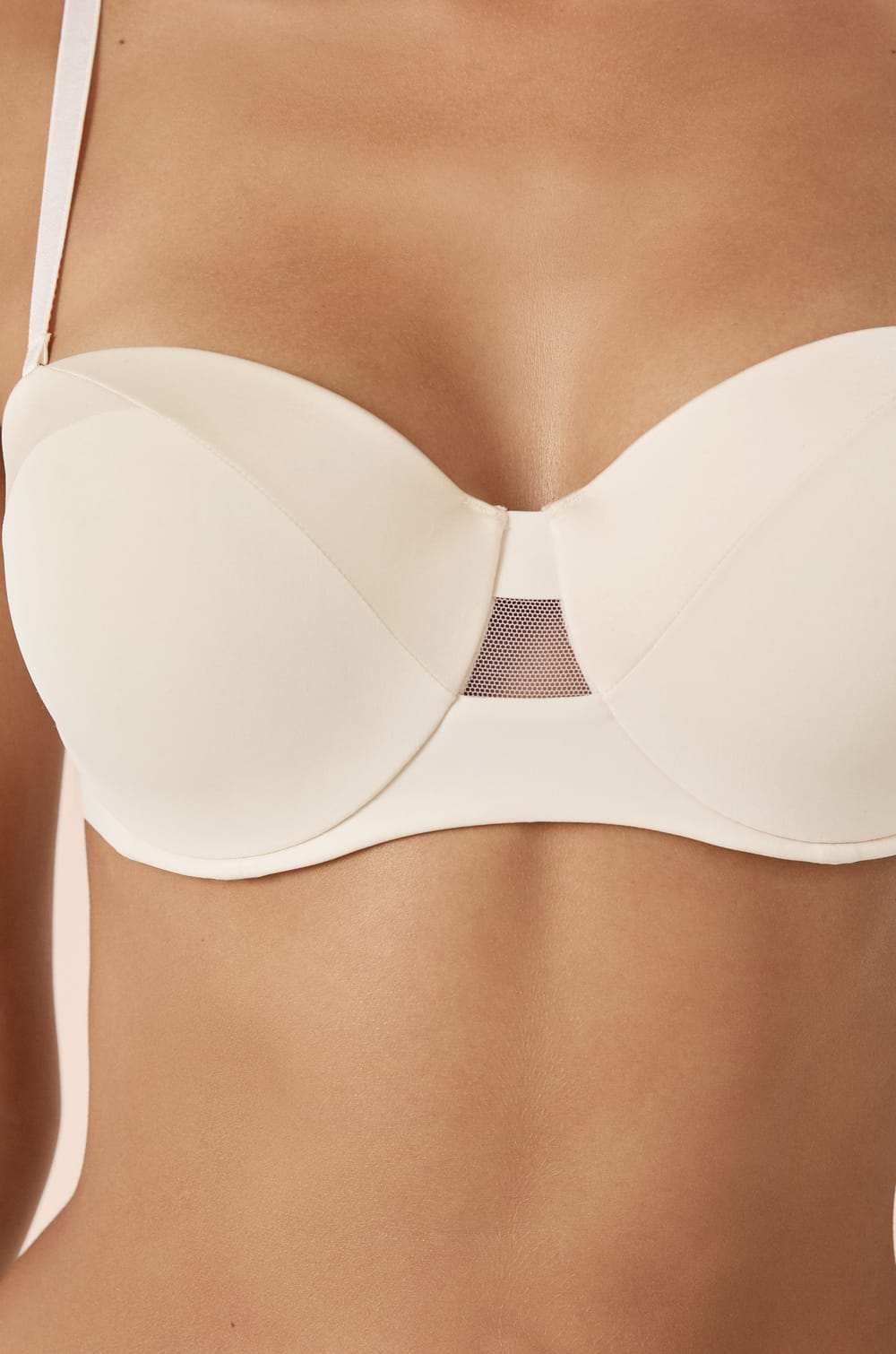 Soutien-gorge bandeau coques fines bretelles amovibles;${refinementColor}