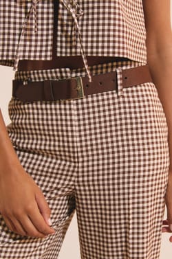 Pantalon &agrave; carreaux;${refinementColor}