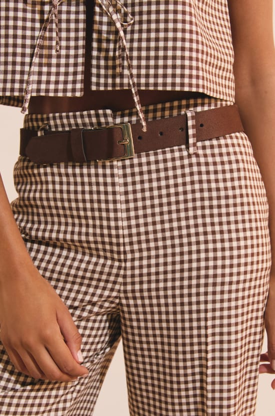 Pantalon &agrave; carreaux;${refinementColor}