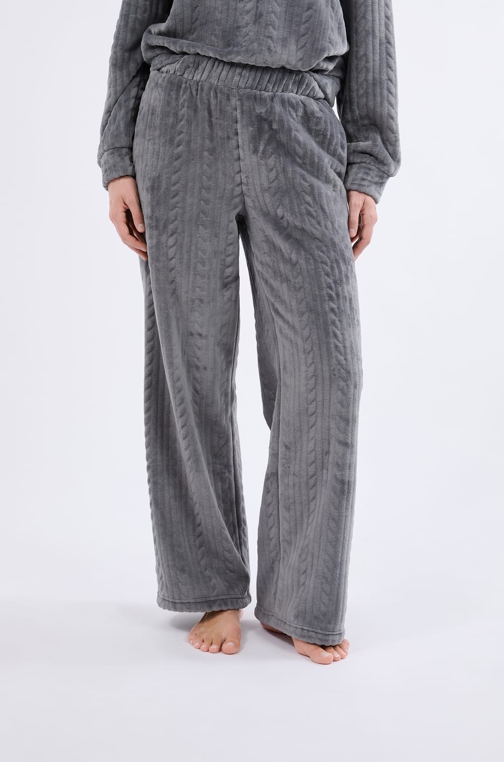 Pantalon de pyjama effet velours;${refinementColor}
