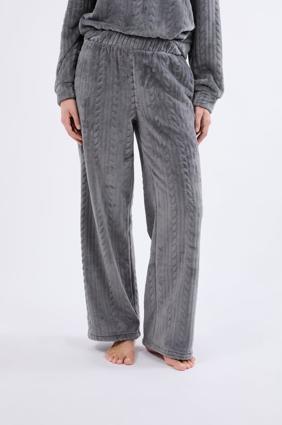 Pantalon de pyjama effet velours;${refinementColor}