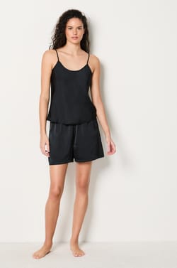 Satin Pyjama Shorts;${refinementColor}