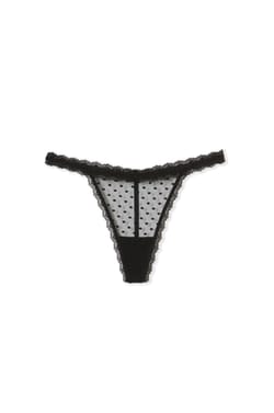 Polka Dot Lace Thong;${refinementColor}