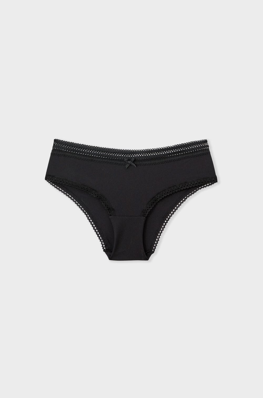 Microfibre Boyshort with Lace Details;${refinementColor}