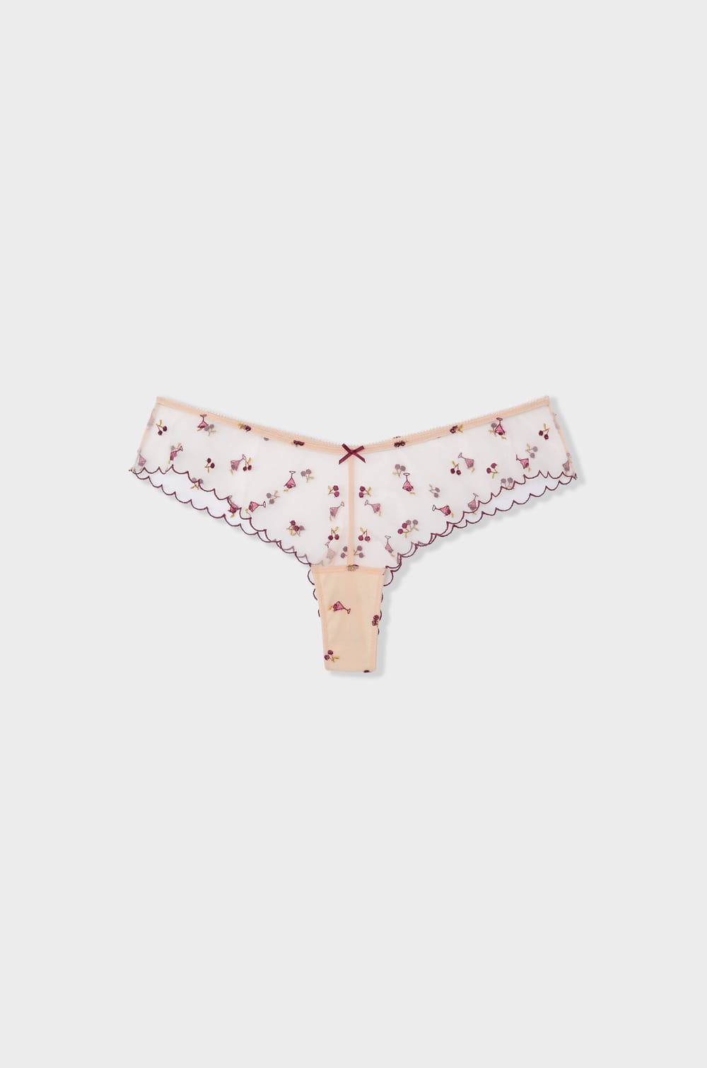 Hipster in Tulle with Embroidered Mocktail Motifs;${refinementColor}