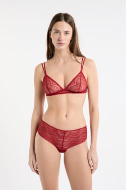 Soutien-gorge triangle en dentelle;${refinementColor}