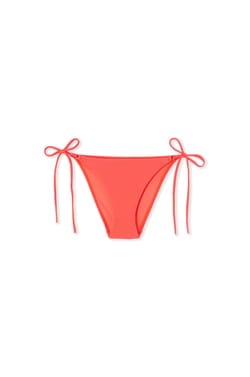 Bas de maillot de bain bikini &agrave; nouer satin&eacute;;${refinementColor}