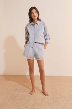 Short de pyjama &agrave; rayures;${refinementColor}