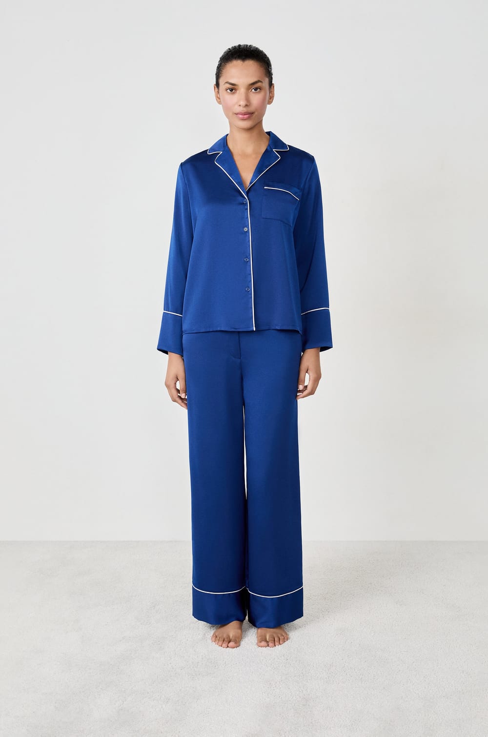 Satin Langarm-Pyjamahemd;${refinementColor}