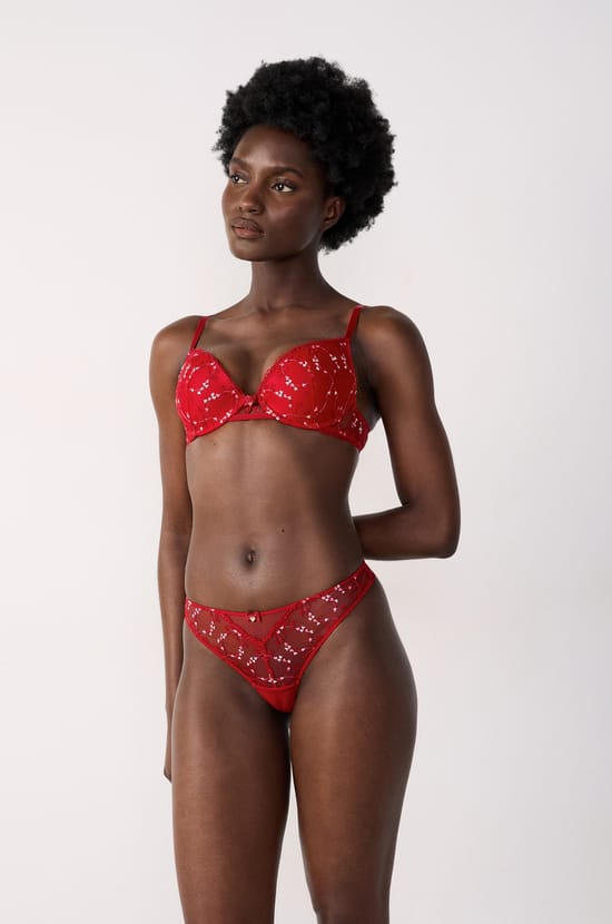 Embroidered Tulle Tanga;${refinementColor}