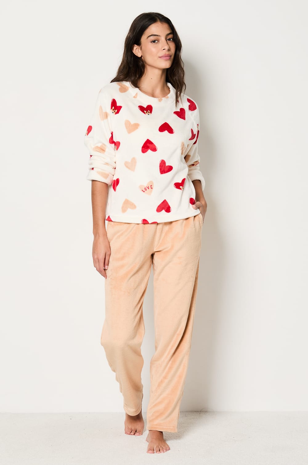 Ensemble 2 pièces de pyjamas polaire;${refinementColor}