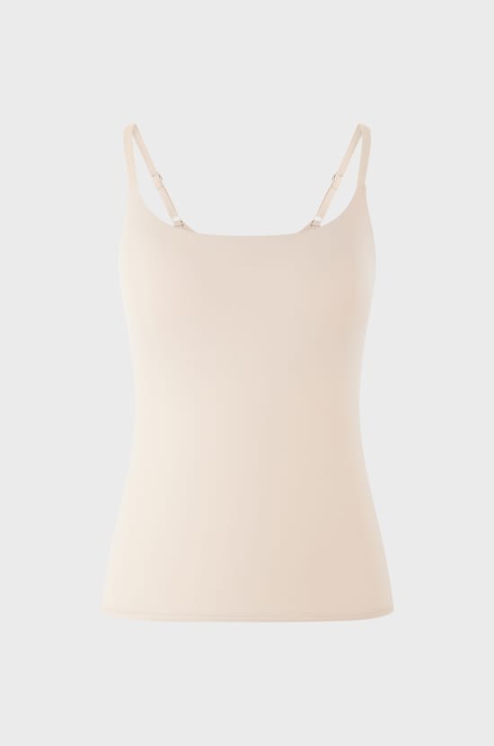 Microfibre top with built-in bralette;${refinementColor}