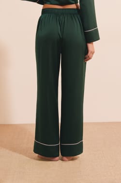 Pantalon de pyjama satin&eacute;;${refinementColor}