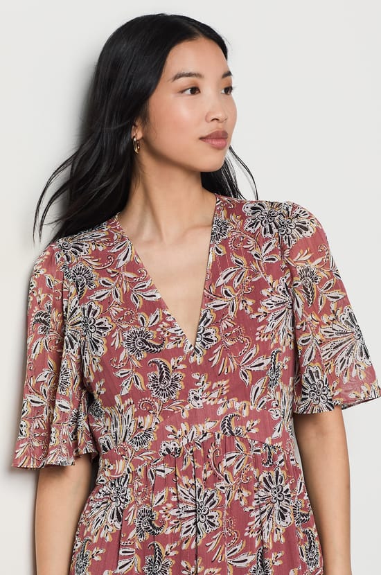 Floral Long Dress;${refinementColor}