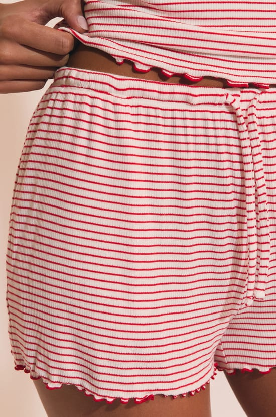 Short de pyjama &agrave; rayures;${refinementColor}