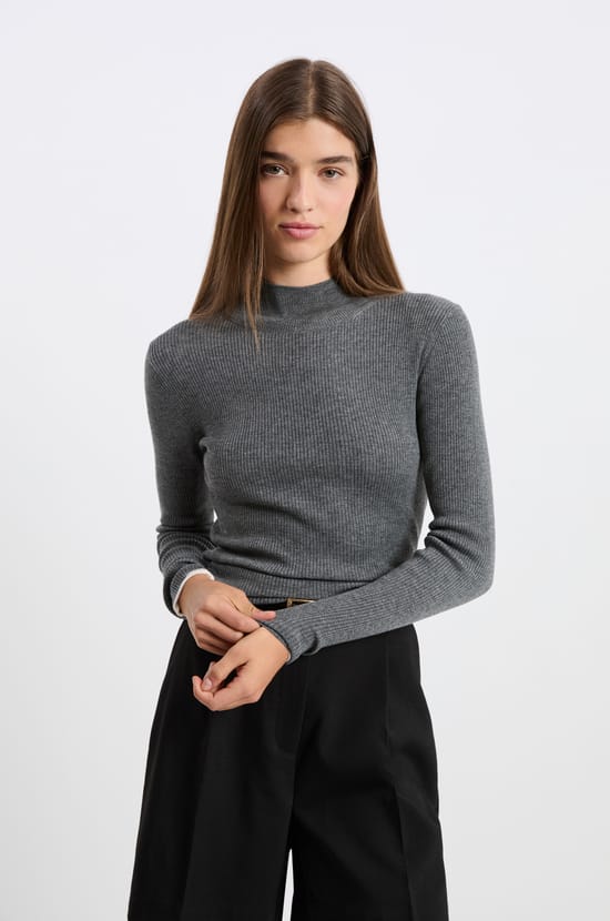 High Neck Sweater;${refinementColor}