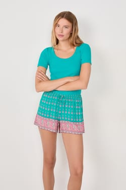 NOT US - Printed Pyjama Shorts;${refinementColor}