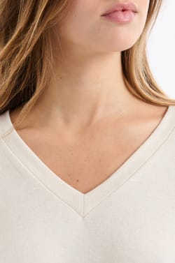 Sweatshirt de pyjama col V;${refinementColor}