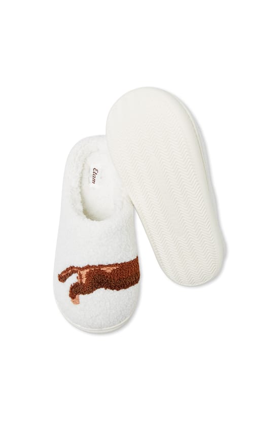 Chaussons mules  &agrave; motifs  teckel;${refinementColor}