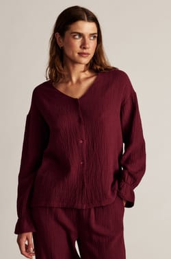 Chemise de pyjama en coton;${refinementColor}
