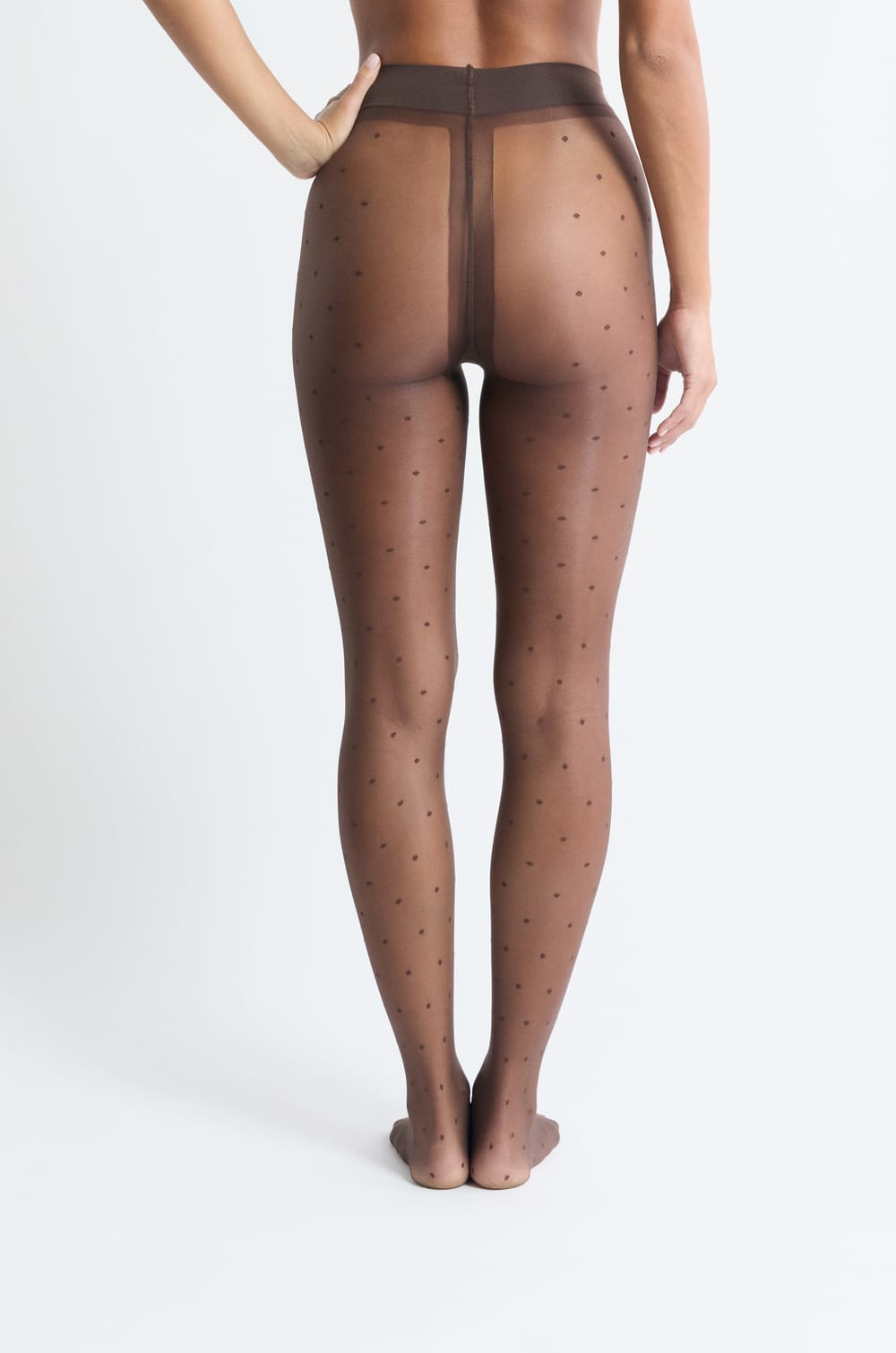 Collant transparent &agrave; pois - 15 Deniers;${refinementColor}